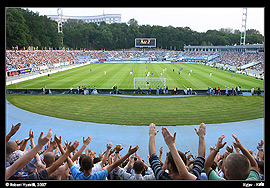 Stadion Dynama Kyjev - z fotbalového zápasu Dynamo Kyjev vs. Arsenal Kyjev
