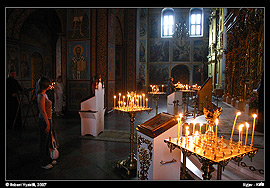 Kyjev - interiér pravoslavného kostela